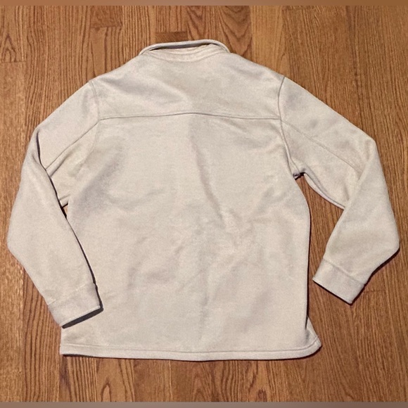 GEORGE Men's Cream Snap Button Heavy Cream Shacket Sweater Jacket Size M 38-40 - Picture 8 of 8